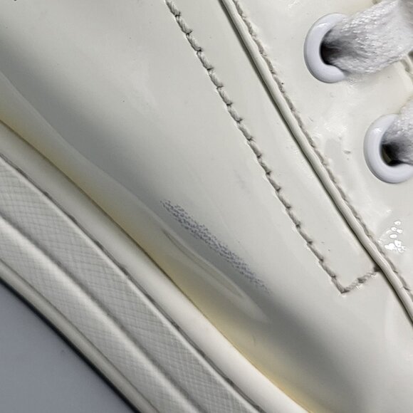 Prada White Patent Leather Sneakers - Picture 16 of 17